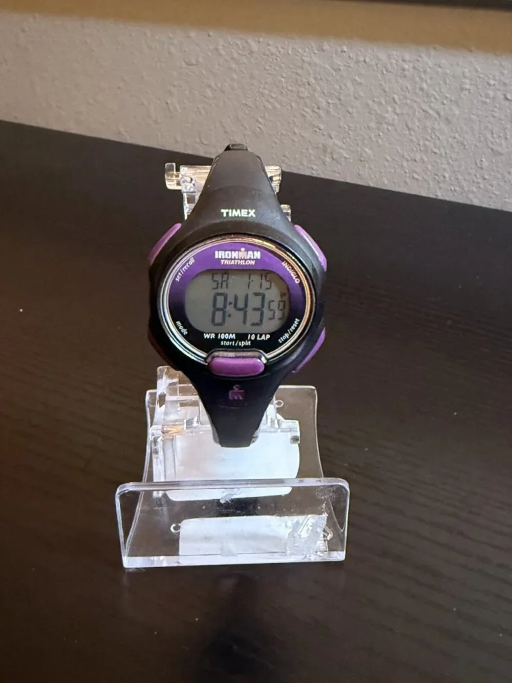Timex Women’s Ironman Triathlon Essential 10 Digital Watch Black Purple 34mm